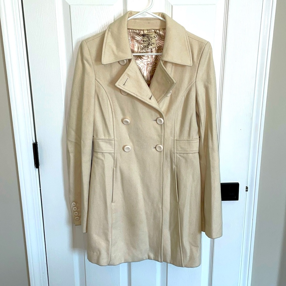 Cream Wool Peacoat